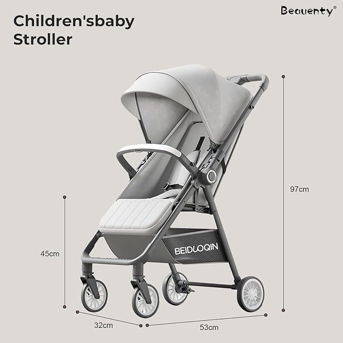 عربة اطفال ثنائية الاتجاه بمقبض قابل للعكس للاولاد والبنات من عمر 0-3 سنوات