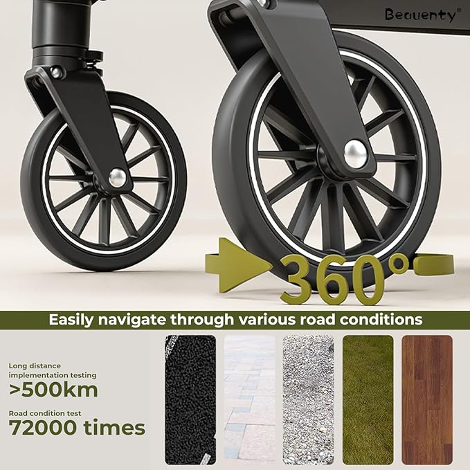 عربة اطفال ثنائية الاتجاه بمقبض قابل للعكس للاولاد والبنات من عمر 0-3 سنوات