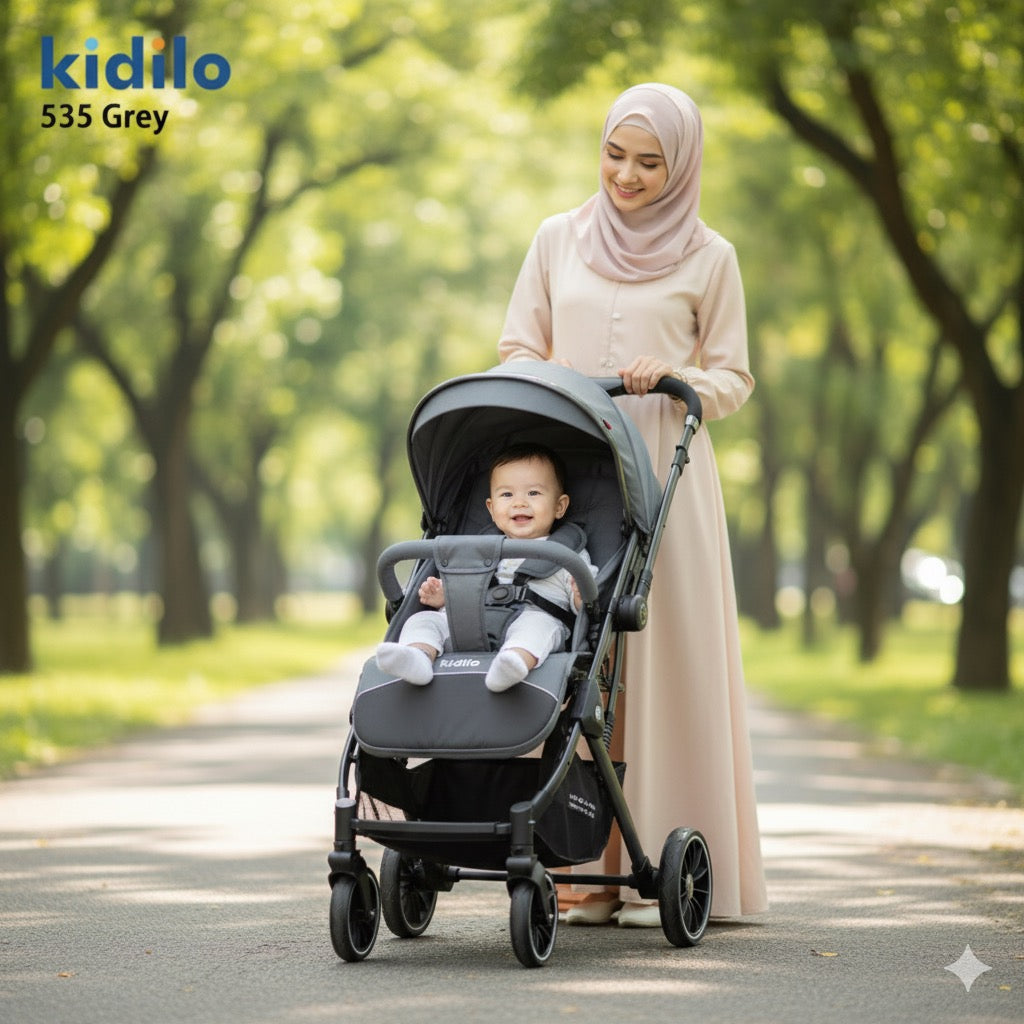عربة أطفال كيديلو بمقبض قابل للعكس