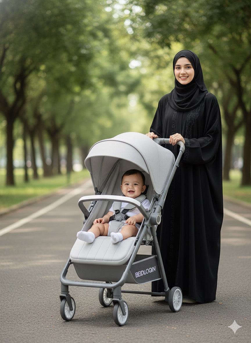 عربة اطفال ثنائية الاتجاه بمقبض قابل للعكس للاولاد والبنات من عمر 0-3 سنوات