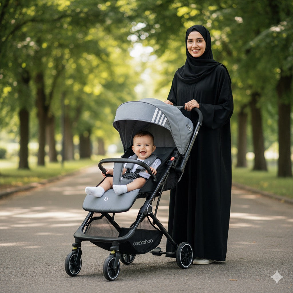 عربة أطفال قابلة للتحويل من باوباوهاو - Y8 - رمادية