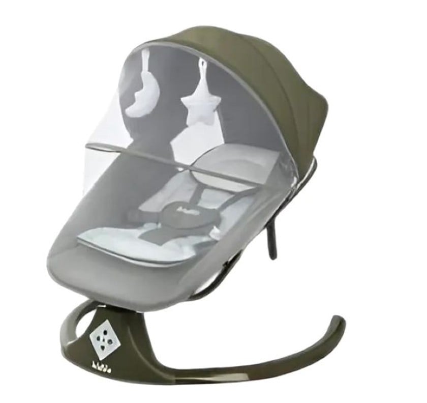 كرسي هزاز ذكي للأطفال مع مظلة وشبكة واقية