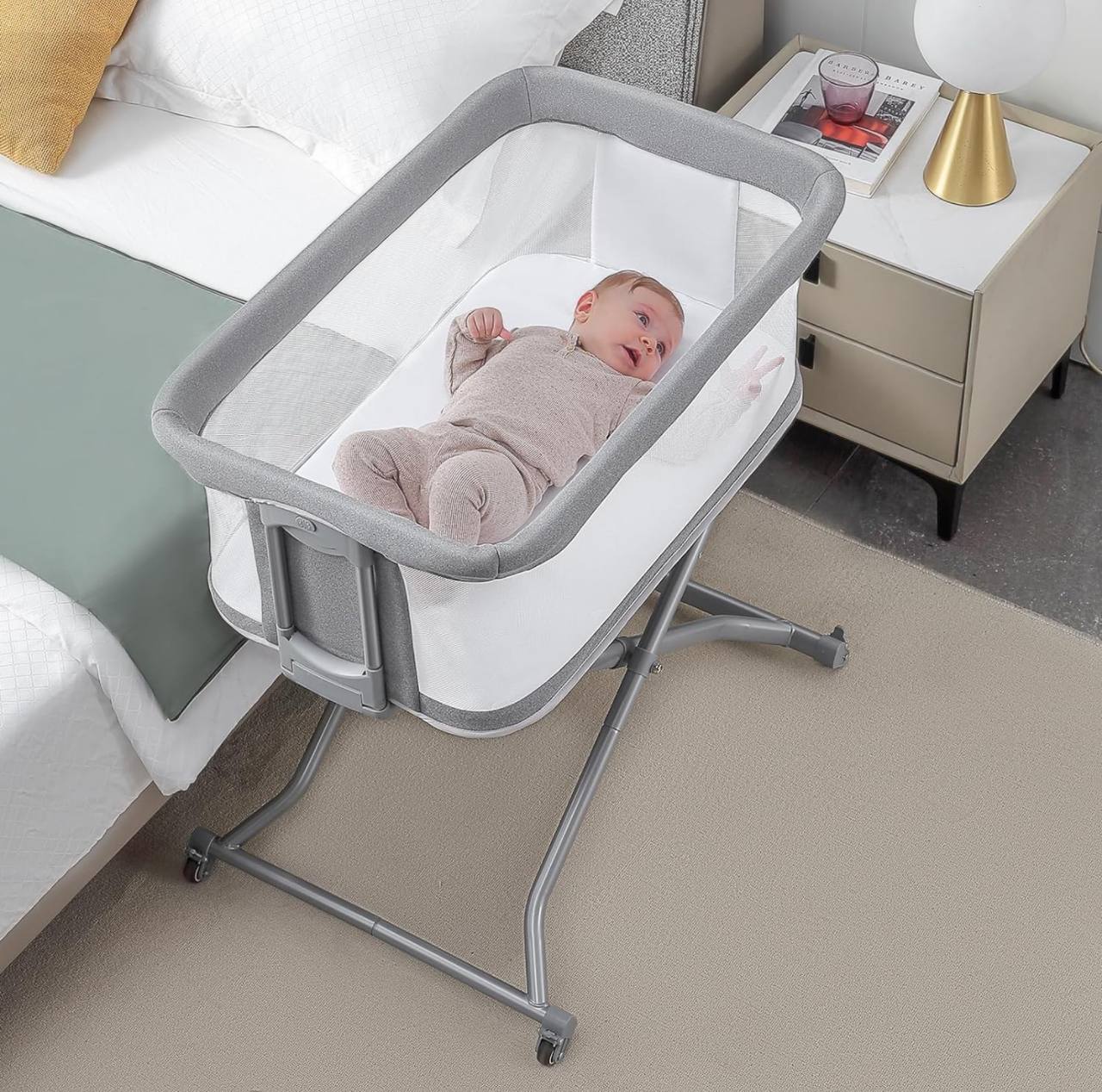 سرير نوم مشترك محمول لحديثي الولادة